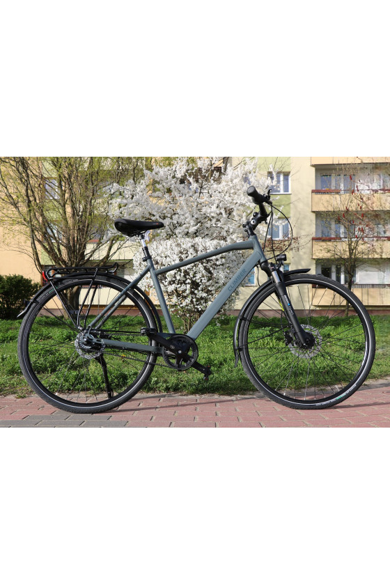 ROWER MĘSKI 28" MIEJSKI NA PASKU 7 BIEGÓW SR SUNTOUR HAMULCE HYDRAULICZNE [J]
