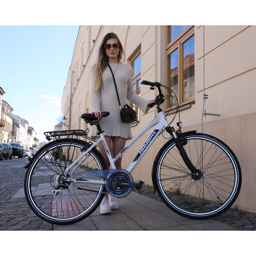 ROWER TREKKINGOWY PREMIUM MIEJSKI 28" DAMSKI OSPRZĘT SHIMANO, SR SUNTOUR [J]